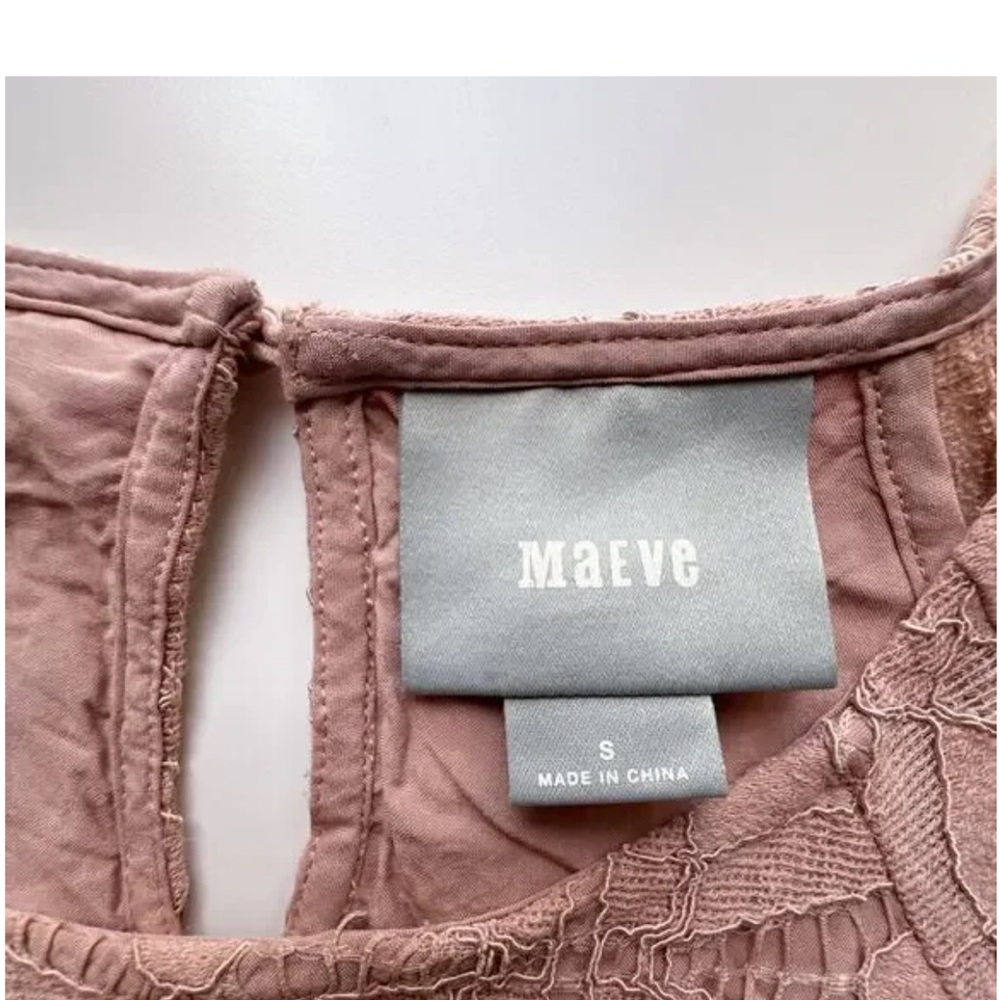 Maeve Blush Lace Top Size S - Picture 3 of 3